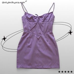 Princess Polly Unforgettable Y2K Purple Bodycon Corset Mini Dress Small